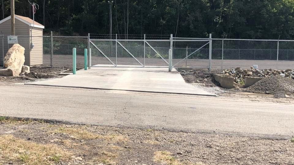 Storage lot entrance